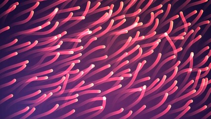 Abstract background with glowing pink wavy lines