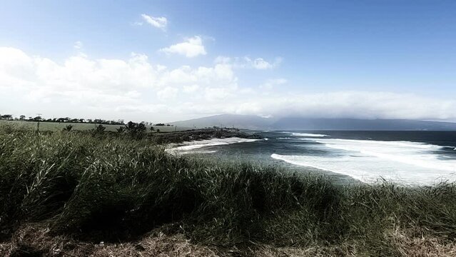 Hookipa outlook Maui Hawaii USA shot three color effects added