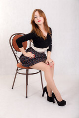 Fototapeta premium studio portrait of a slim sensual girl
