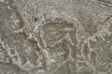 abstract form and texture on grunge floor