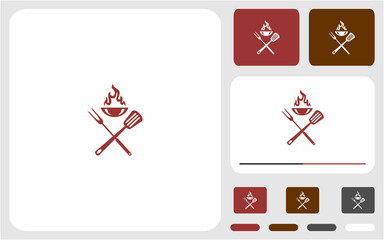 grill restaurant logo design