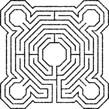 Labyrinth stamp texture
