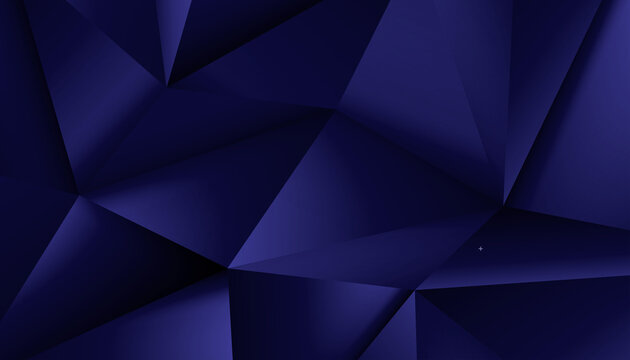 Realistic blue diamond background, abstract geometric rumpled triangular style. © Shanoom