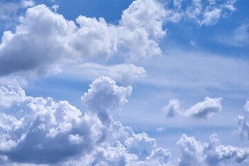 The blue sky with clouds background