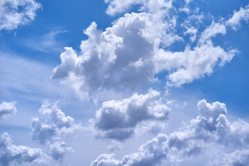 The blue sky with clouds background