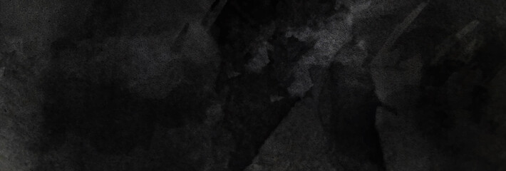 Obraz na płótnie Canvas Elegant black background illustration with vintage grunge texture and dark gray charcoal color paint. Black stone concrete texture background anthracite panorama banner long landscape.