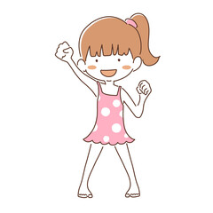 ベクター素材　水着　女の子