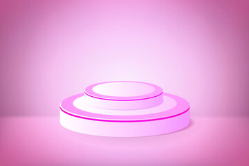 pink 3D podium