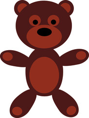 vector illustration of an isolated brown teddy bear