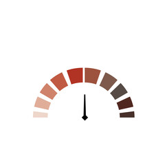 Speedometer sign illustration. Brown gradient icon on bubble with shadow.