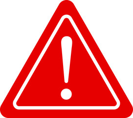 Danger sign, warning sign, attention sign. Danger icon, warning icon, attention icon.