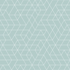 Seamless geometric background for your designs. Modern vector light blue and white ornament. Geometric abstract pattern
