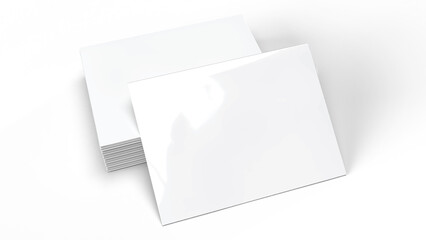 3d rendered blank business card Mockup