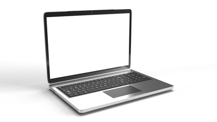 3d rendered blank Laptop Mockup