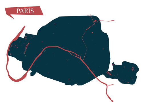 Paris Wasser Karte