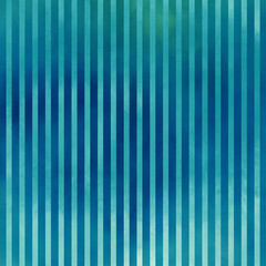 Striped blue green and white background with grunge texture, old vintage stripes pattern, blue paper stationery