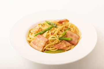 アスパラとベーコンのペペロンチーノ