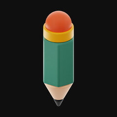 pencil premium user interface design icon 3d rendering on isolated background