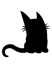 Silhouette süße kleine Katze 