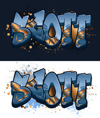 Graffiti Styled Urban Street Art Tagging Design - Scott