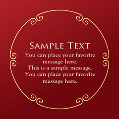 天体をイメージしたフレーム。おしゃれな見出し。豪華なフレーム。