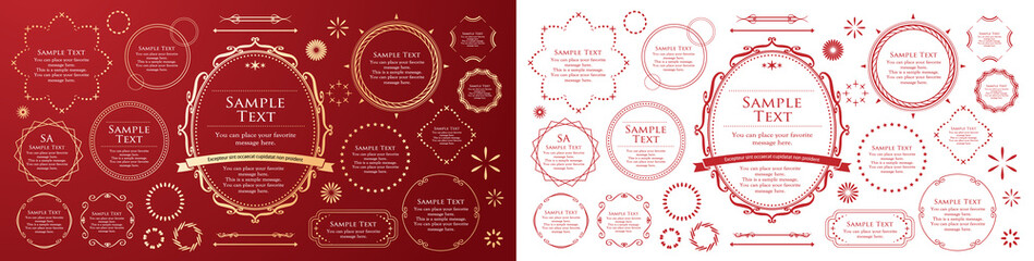 天体をイメージしたフレーム。おしゃれな見出し。豪華なフレーム。