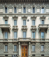 Fototapeta na wymiar historic building in the center of Milan, Italy.19th century