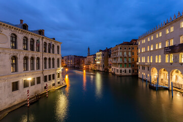 The Grand Canal in Venice on a summer evening