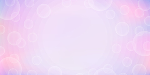 Light pink blurred background with abstract color gradient and bubbles