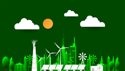 Banner ESG - Environmental, Social and Corporate Governance. concept of business trend. vector design illustration.