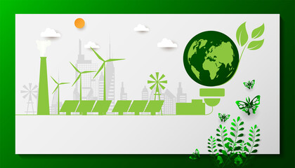 Banner ESG - Environmental, Social and Corporate Governance. concept of business trend. vector design illustration.