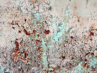 An old wall with a texture. Abstract background. Rusty metal surface.