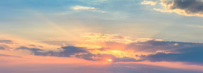 Naklejka na ściany i meble Reall sky background - Sunset Sunrise sky