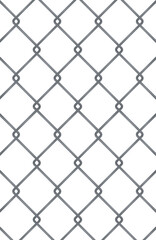 Fototapeta premium Metallic chain fence. vector illustration