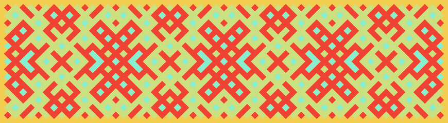 Multicolor truchet tiling connections illustration