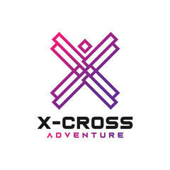 Modern Initial Letter X, Monogram Style Logo Design.