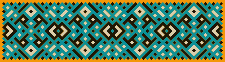 Multicolor truchet tiling connections illustration