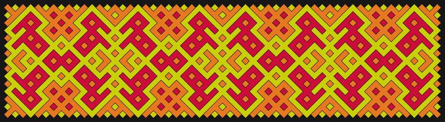 Multicolor truchet tiling connections illustration