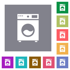 Washing machine square flat icons