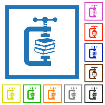 Compressing Books With Vise Clamp Flat Framed Icons