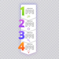 Business Infographic template. Design with numbers 4 options or steps, template design of vector format