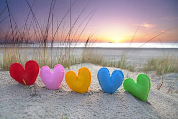 colorful hearts