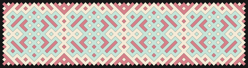 Multicolor truchet tiling connections illustration