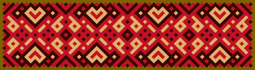 Multicolor truchet tiling connections illustration