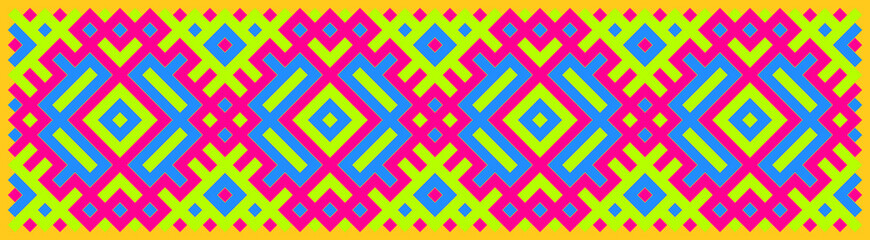 Multicolor truchet tiling connections illustration