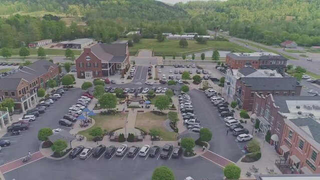 Shopping square in the mountain