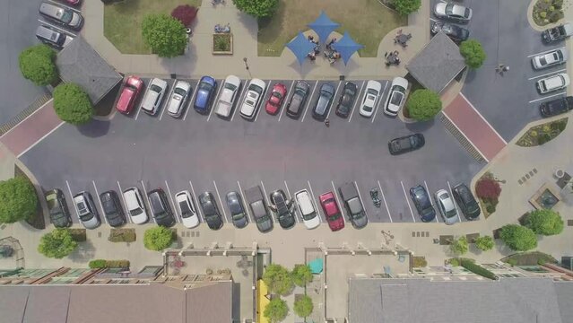 Shopping square top down drone