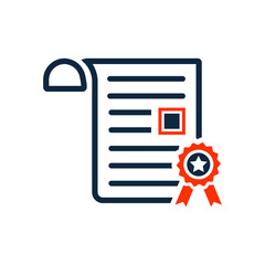 Agreement, business, certificate icon. Editable vector graphics.