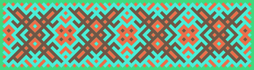 Multicolor truchet tiling connections illustration