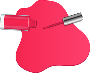 Nail polish bottle clipart design illustration